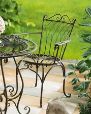 Bistro Stuhl aus Metall Antik