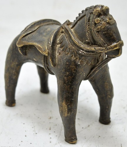 Antik messing pferd figur - messing,