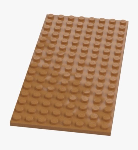 Lego platte 8x16 medium - medium, nougat
