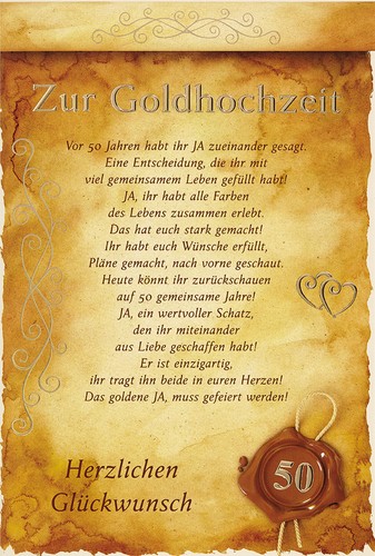 Goldhochzeit 50 - goldhochzeit,