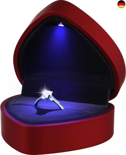 Led ring box herzform - box,