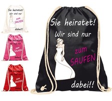 Junggesellinnenabschied Zum Saufen dabei JGA Hipster Rucksack Tasche Beutel Jute
