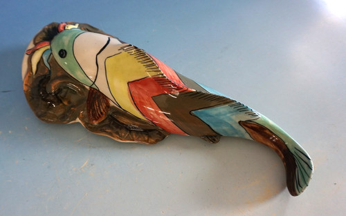 Vintage vase wandvase - vase, fisch