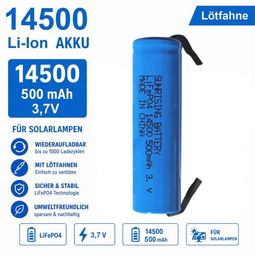 Icr 14500 500 mah mit - 3,7, v