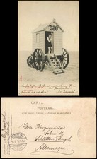 Ostende Oostende Prenner frisson - Umkleidewagen Strand Frau 1905