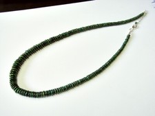 SCHMUCK-STCK KETTE Chrysokoll Disk Scheiben poliert 44 - 47 cm NEU  