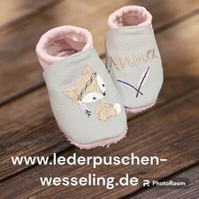 Lederpuschen Krabbelschuhe