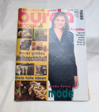 Burda Moden 11/1995 Nähen Schnittmuster Kleider Damenmode Kurzgrößen eleganz