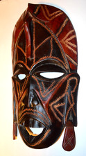 Maske AFRIKA, Handgeschnitzt Stammeskunst KENIA 35,5 x 20 cm