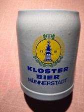 Kloster Bier Münnerstadt Bierkrug Steinzeug Steingut Keramik, Alt 0,5 L