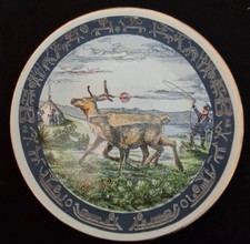 Stavangerflint Norge Pa Langs Motiv NR 1 Norwegen Deko Rentier Hirsch Teller