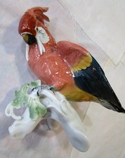 Porzellanfigur Karl Ens Volkstedt Rosa-Kakadu handgemalt 23 cm hoch