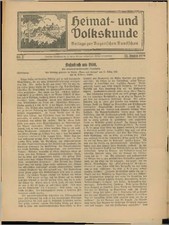 Heimat und Volkskunde. Beilage