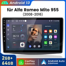 Carplay Für Alfa Romeo Mito 2008-2019 Autoradio GPS Navi WIFI BT DAB+ SWC 2+64GB