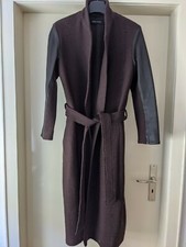 Damir Doma Wollmantel mit Lederärmeln Gr. 36 
