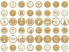 Woodies Holzstempel rund 3 cm