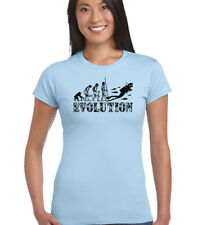Scuba Diving Evolution lustiges Damen-T-Shirt Schnorchelausrüstung Ausrüstung Seelufttanks