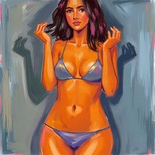 Akt Bikini Mädchen Girl