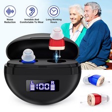 Wiederaufladbar Hörgeräte Mini Hörverstärker für Senioren In-Ear Tonverstärker