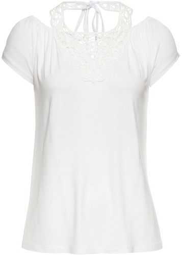 Shirt mit spitze 36 - mit, weiß