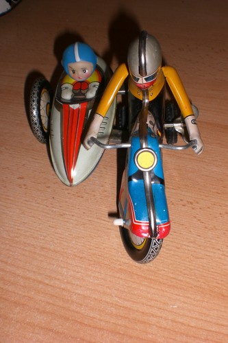 Altes blechspielzeug motorrad - blechspielzeug,