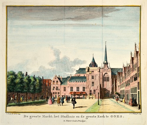 Goes original engraving 1745 - engraving,