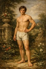 Akt Männlich Malerei Gemälde