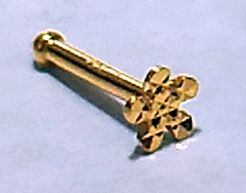 750 echt gold nasenstecker - 750,