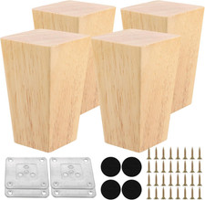 4 Stück Möbelfüße Holz 8cm