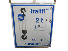 Tractel Tralift 2 Tonnen 3m Stirnradflaschenzug 2-strängig Flaschenzug