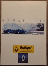 Renault 19 16V/Cabrio/Limousine Prospekt/brochure/folleto/folheto/broszura 92