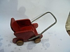 34239 Puppenwagen Puppenstube DDR 7cm Holz 50er Jahre