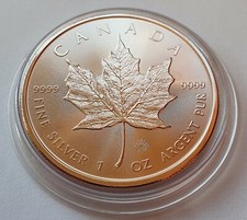 1 UNZE 999 SILBER - MAPLE LEAF