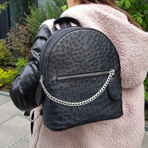 Damen schwarz rucksack - schwarz,
