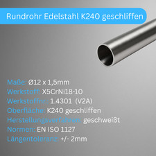 Stainless Steel Pipe 12mm x