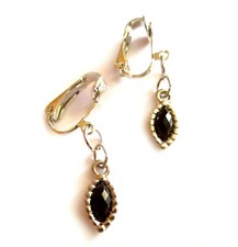 Ohrclips schwarz Clips klein