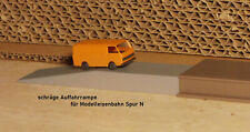 Schräge Auffahrrampe für Modelleisenbahn Spur N / Maßstab 1:160
