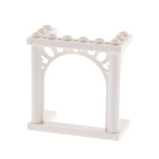 1x Lego Tor Bogenstein 3x6x5 weiß Ornamente rund Bogen Brücke 19063 30613