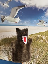 Handpuppe Wolf von Kersa Künstlerpuppen ca. 26 cm groß