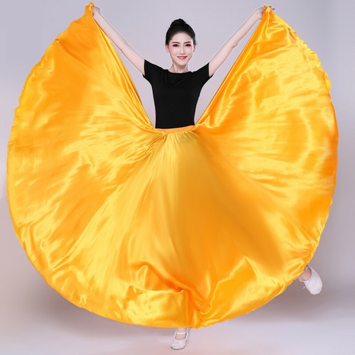 Satin langer schwingrock - satin,