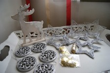 Deko Konvolut Weihnachten - Sterne Hirsch Streuteile Anhänger - sehr besonders!