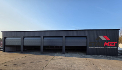 Blechgarage 18x8x4m - +,