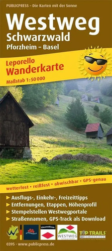 Wanderkarte westweg - wanderkarte,