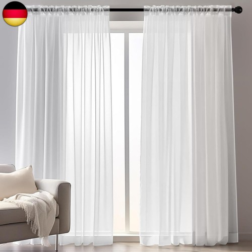 2er set voile gardinen - set, vorhang