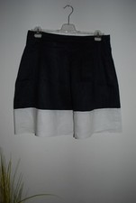 JAKES JAKE*S irre Rock aus Leinen KNIELANG Leinenrock 44 46  L XL Colourblocking