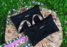 Beißkissen groß Leder 3 Schlaufen 30 x 18cm Bullyzei - schwarz Wunschgriff IGP