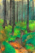 Lesser Ury - Kiefernwald in