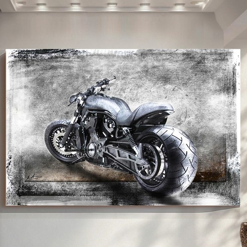 Leinwand bild motorrad - leinwand,
