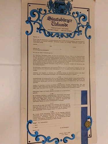 Staatsbürger urkunde - "staatsbürger,
