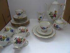 Hutschenreuther Bunte Blume Modell Drache Kaffeeservice 6 Personen 20 Teile